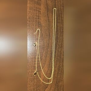 Monica Vinader Adjustable Gold Vermeil Necklace Up To 23.5"